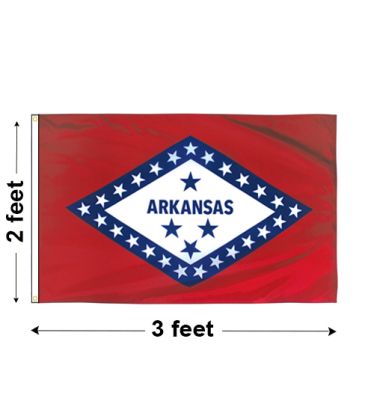 2'x3' Arkansas Nylon Outdoor Flag